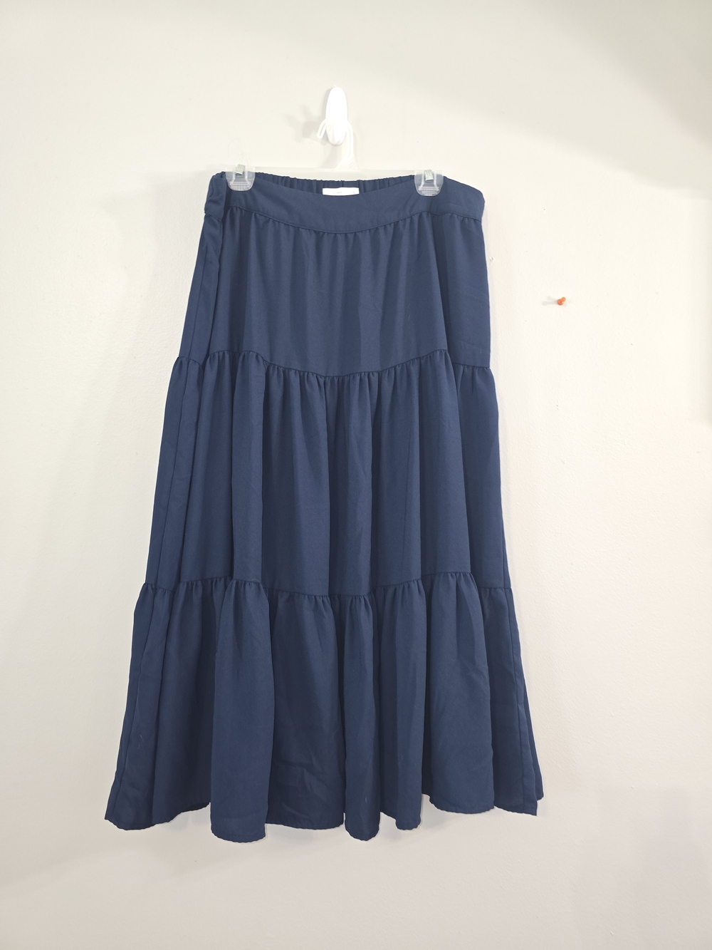 LC Lauren Conrad Navy Tiered Maxi Skirt